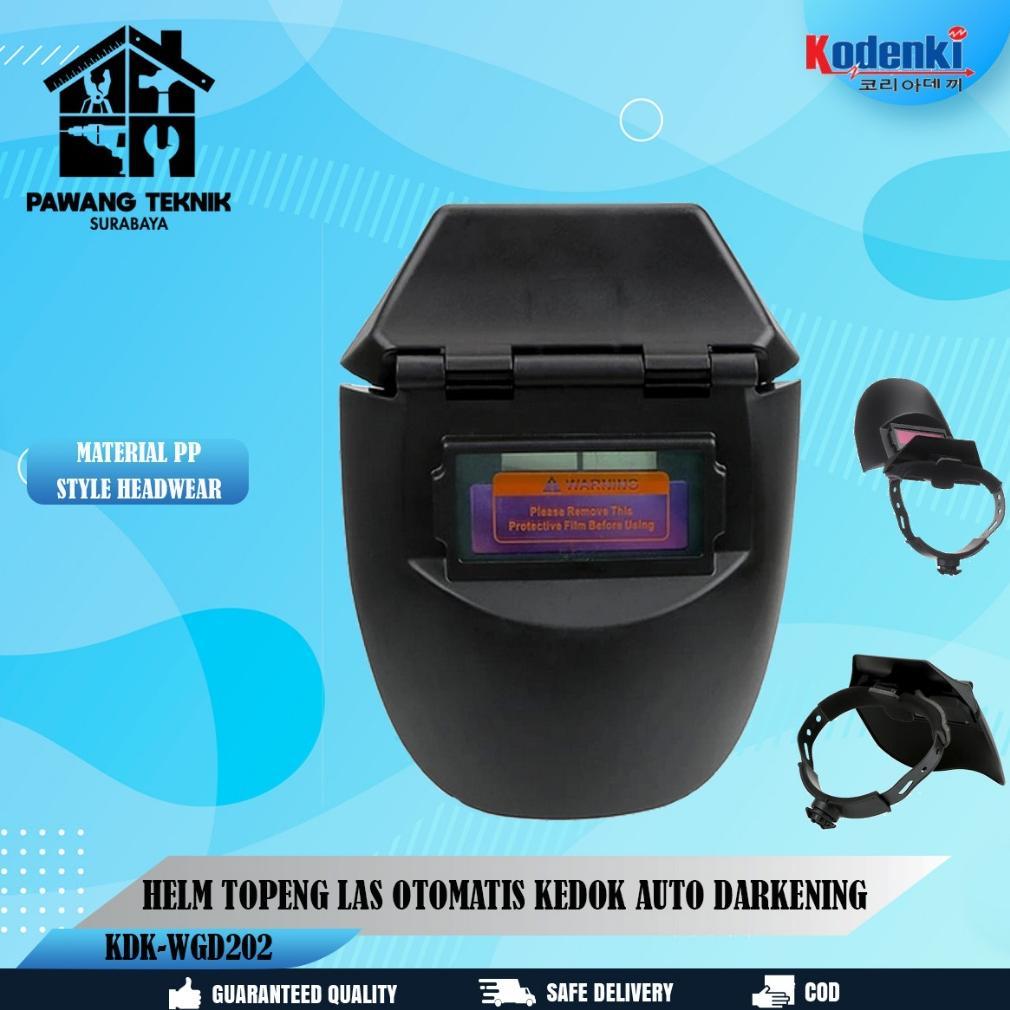 Kodenki Topeng Las Otomatis Kedok Las - Helm Topeng Las Otomatis Kedok Auto Darkening Kaca Mata Peli