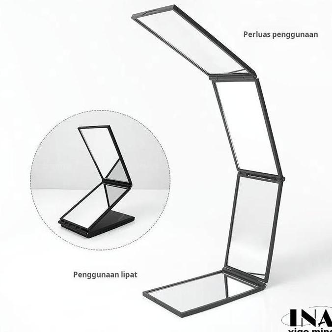 Portable four-sided folding mirror telescopic inverted full-length mirror four-fold folding mirror h