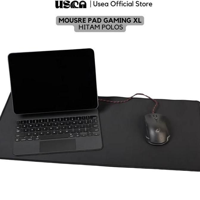Mainajaa- Usea Mousepad Gaming Xl Super Besar Mouse Pad Rubber Desk Mat Hitam Deskmate 30 X 60 Cm 30