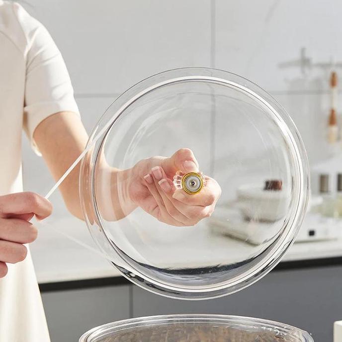 Wadah Plastik Kedap Udara Kapasitas Besar Toples Transparan Anti Bocor Tempat Penyimpanan Rempah Dap