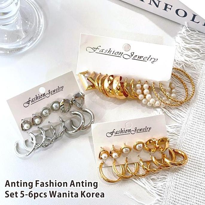 Gasajasii- Vary Vase Korea Kepribadian Elegan Anting-Anting Persegi Emas Perak Perak Anting-Anting B