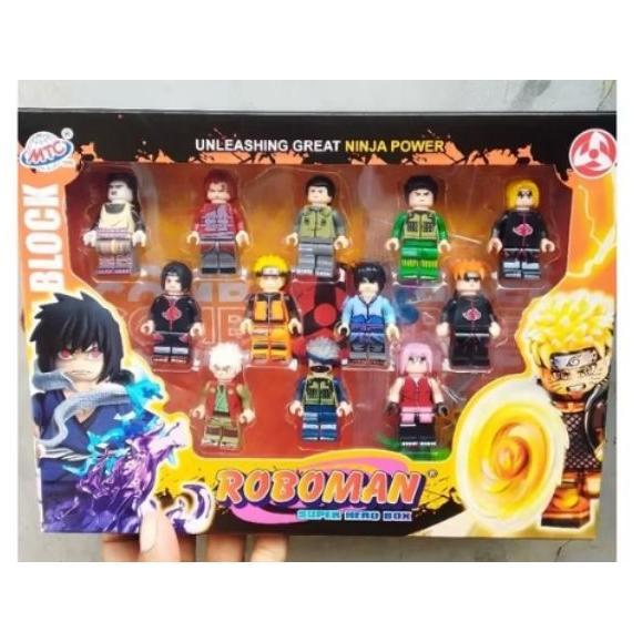 Mainan Figure Ninja Roboman Isi 12 pcs