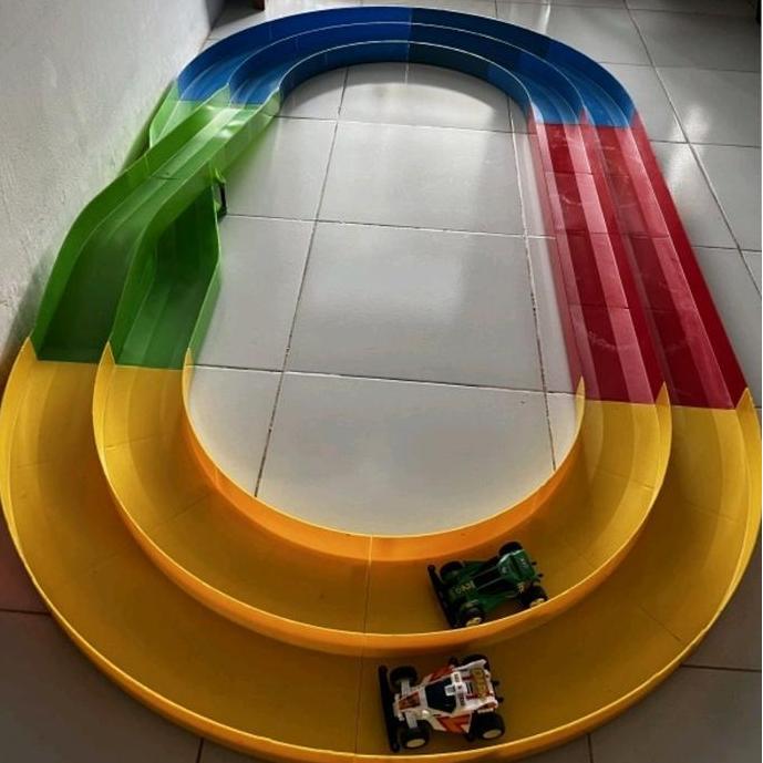 Lansungkirim- Mainan Track Tamiya 2 Jalur Lintasan - Track Jalan Mobil Tamiya