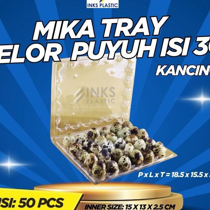Orgnzr- Mika Tray Telur Puyuh Tray Telur Isi 30 Puyuh