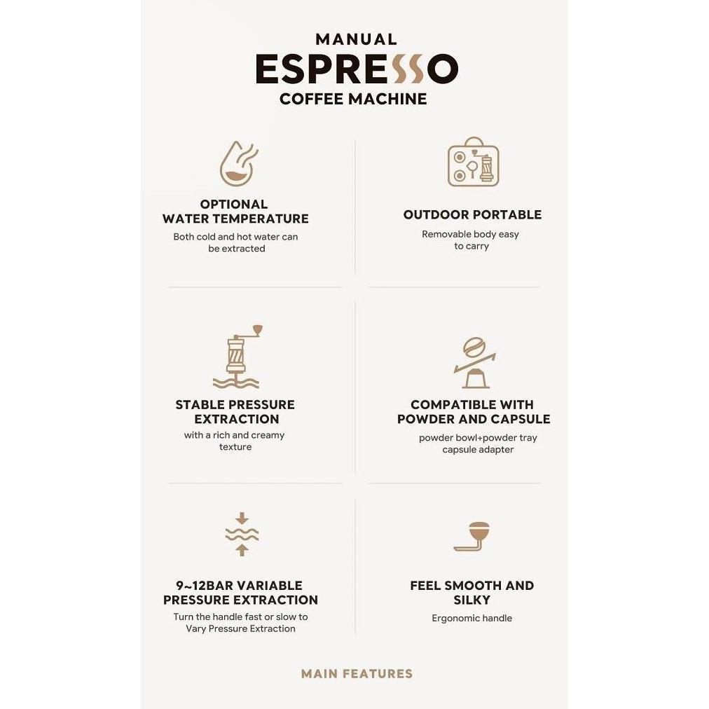 Murah Icafilas Manual Espresso Coffee Maker - Alat Pembuat Kopi Manual