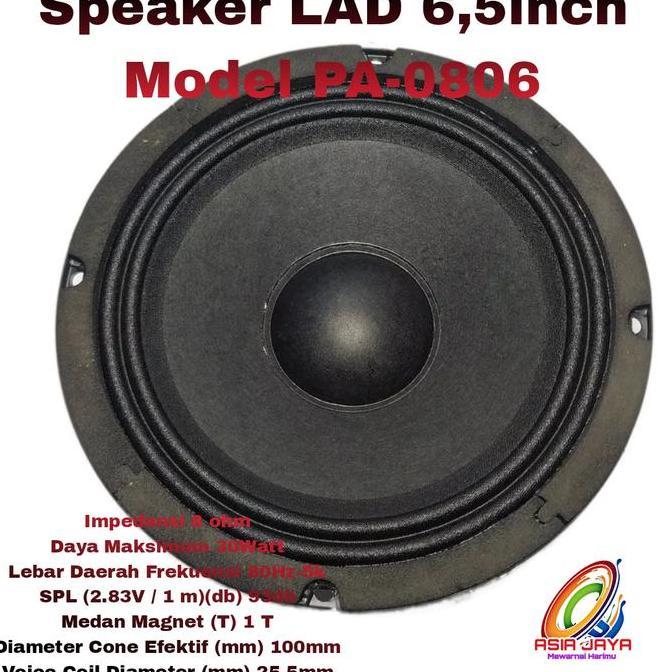 SPEAKER 6 INCH LAD PA-0806 FULLRANGE terlaris