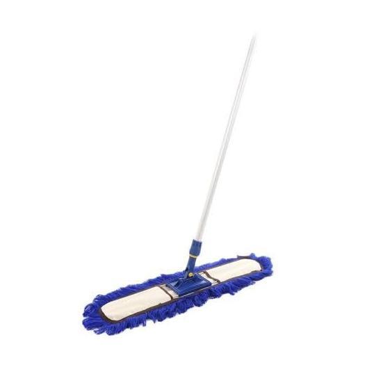 [CUP] Duster Biru Set Komplit 100CM Kain Pel Lantai Dorong Gagang Panjang Alat Pembersih Sapu Debu K