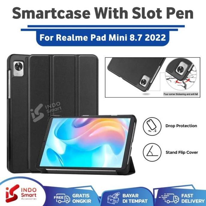 TERBARU - Case Realme Pad Mini / Realme Pad Mini / Smartcase Flip Cover Slot Pen