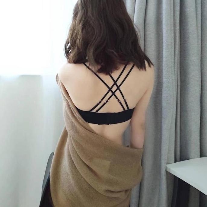 Yuksist- Bh Seamless Deep V Cross Women Bra