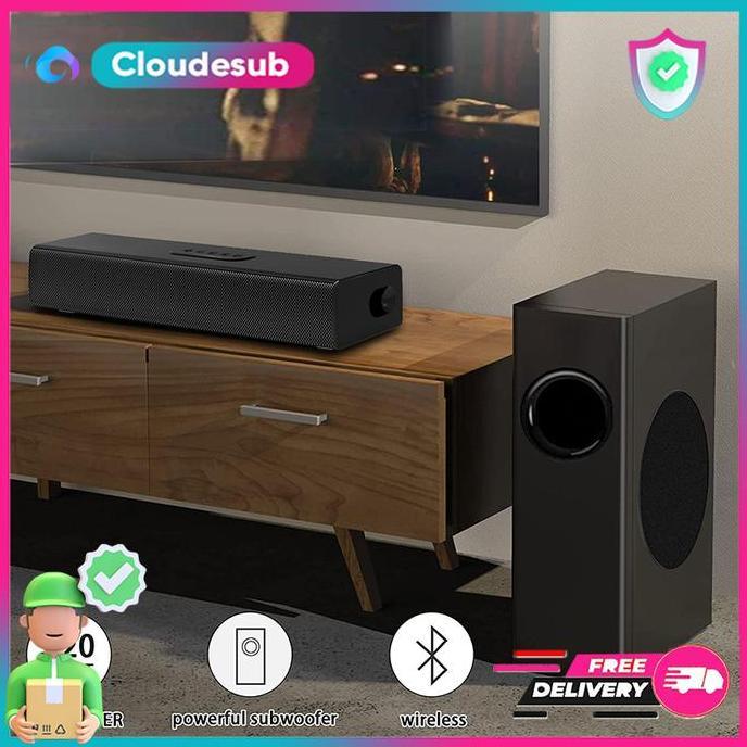 Soundbar TV PC Komputer Speaker Bar Bluetooth Stereo Bass Subwoofer terlaris