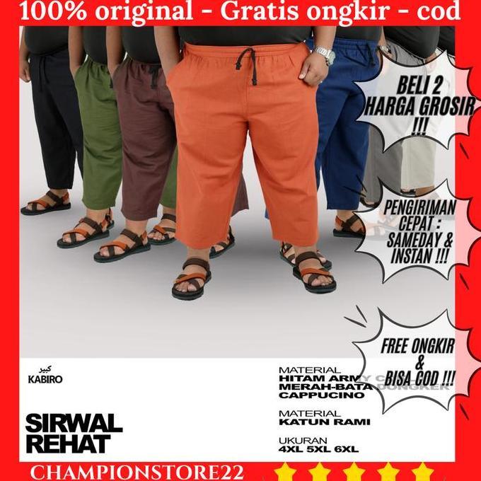 Sirwal Rehat Rosal Kabiro Celana Sirwal Jumbo Pria Berbadan Besar Big Size