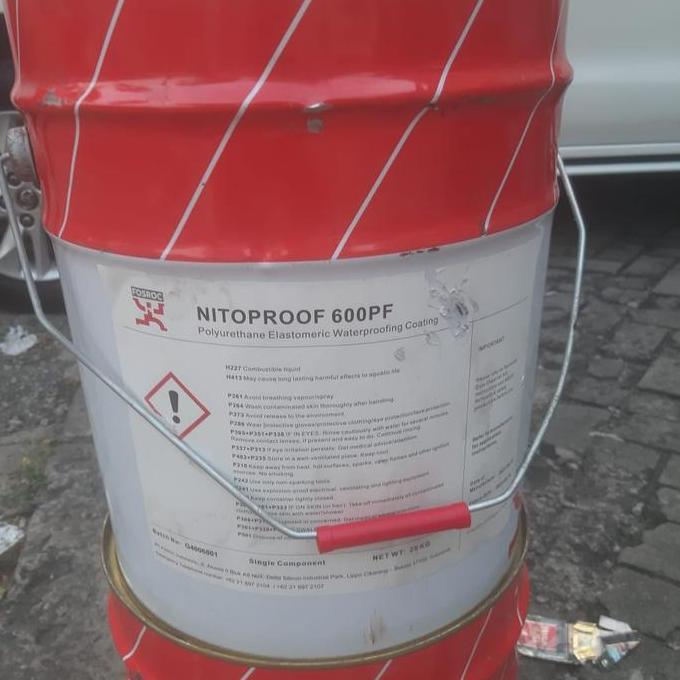 nitoproof 600 PF fosroc/memrane liquid waterprofing elastis cocok untuk waterprofing spandek seng bo