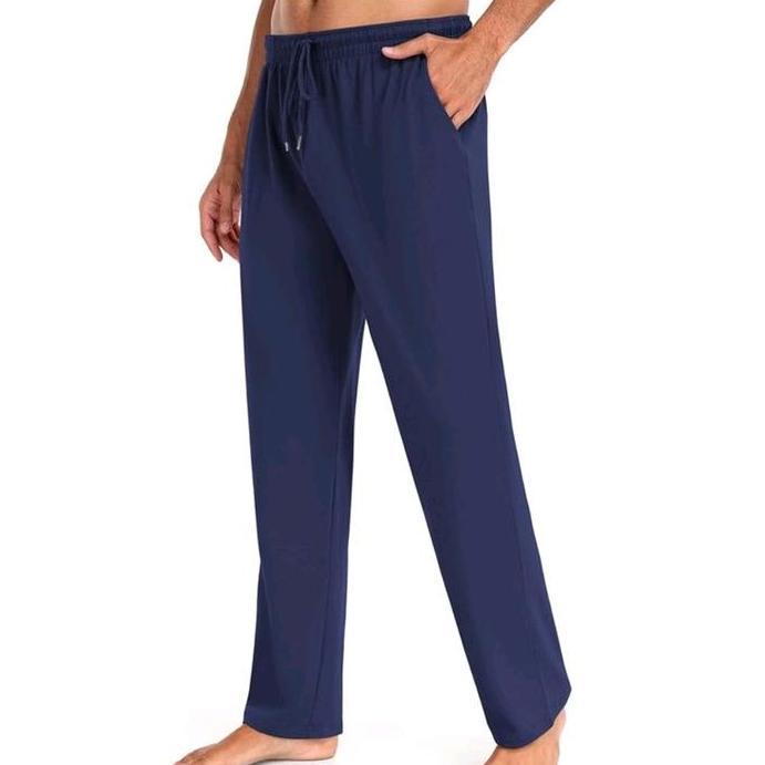 Lansungkirim- Celana Training Olahraga Sport Pria Wanita Bahan Babytery Nyaman Abu Glp Hitam Navy Pu