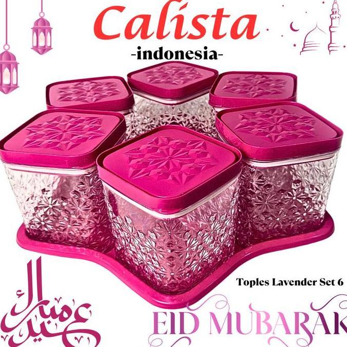 [ CALISTA ] TOPLES PLASTIK CALISTA LAVENDER PREMIUM ISI 6PCS TOPLES KUE KERING AESTHETIC LEBARAN SET