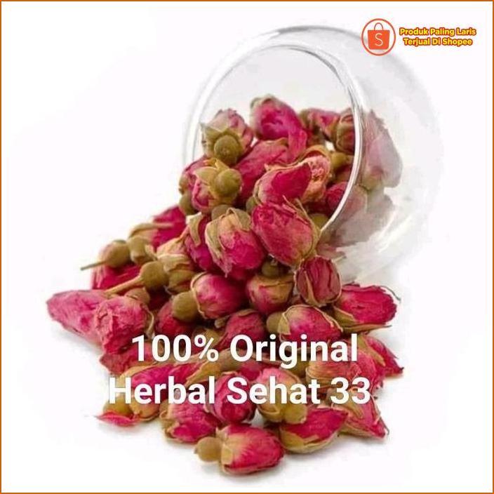 Teh Bunga Mawar Kering Organik Premium 100Gr Rose Buds Flower Tea Keuntungan