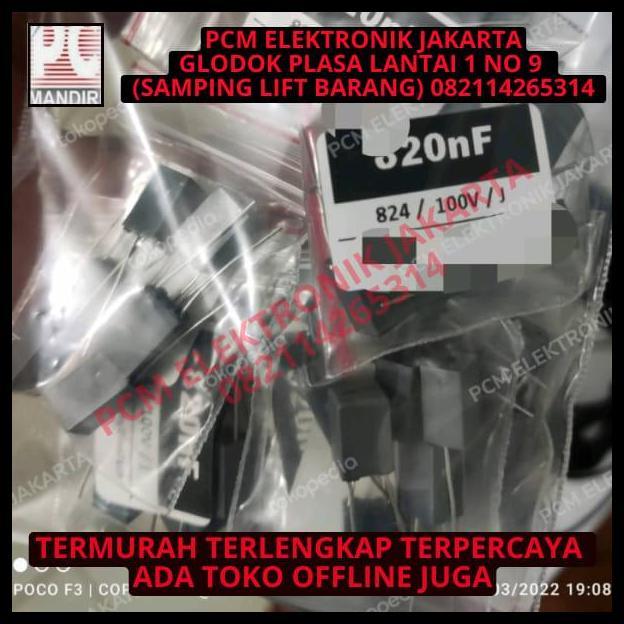 TERMURAH KAPASITOR CAPACITOR MKM MKT 820NF 820 NF 0.82UF 100V 100VOLT 100 VOLT 