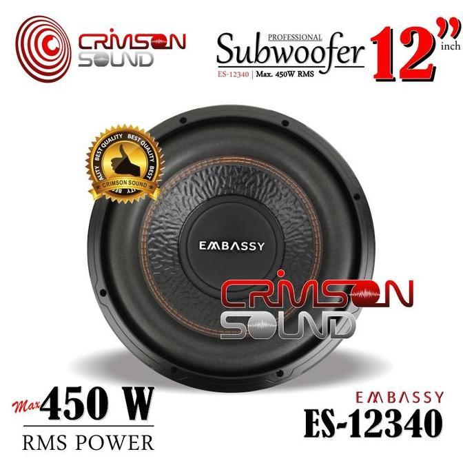SUBWOOFER 12 Inch 3 Magnet EMBASSY ES-12340 Speakers terlaris