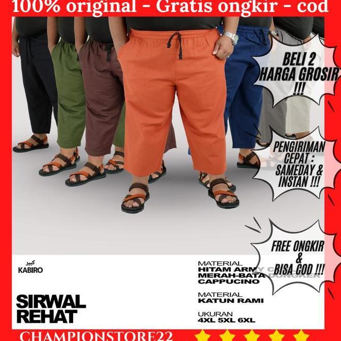 Sirwal Rehat Rosal Kabiro Celana Sirwal Jumbo Pria Berbadan Besar Big Size