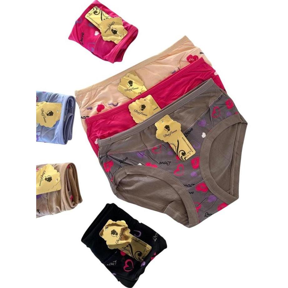 promo isi 3-6.12 pcs cd wanita motif bunga adem nyaman lembut Cantik Katun Dewasa Pendek Boxer