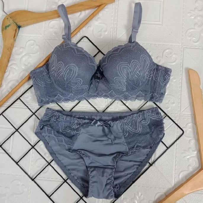 Best Seller Pakaian Dalam Wanita Impor Quality Set Bh Setelan Motif Spandeks Winered Lingerie Transp