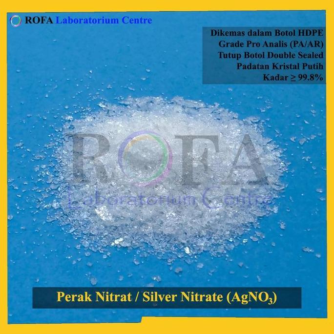 Tmn- Perak Nitrat / Silver Nitrate / Argentous Nitrate / Agno3 Merck 99.8% Pro Analisis Eceran 0.1 -
