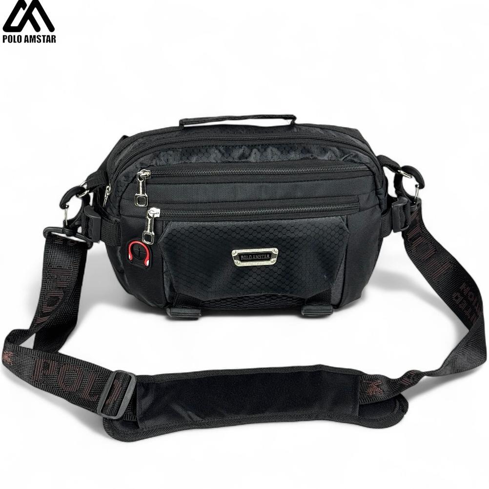 HOT Tas Selempang Pria POLO AMSTAR  Slingbag Tas Kerja  Kuliah Sekolah Simple Ukuran Size Besar