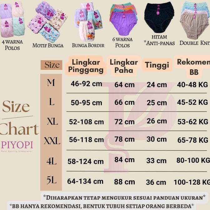 Celana Dalam Wanita 6pcs Motif Bunga Katun CD Wanita Grosir Konveksi