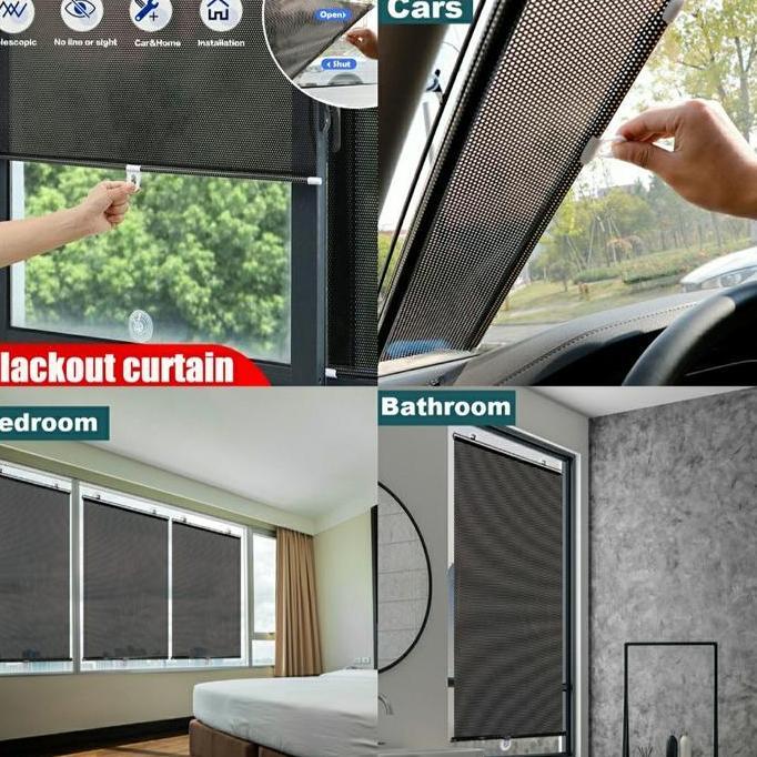 * HORDENG TIRAI JENDELA GULUNG TEMPEL KACA PELINDUNG PANAS ROLL GORDEN ''