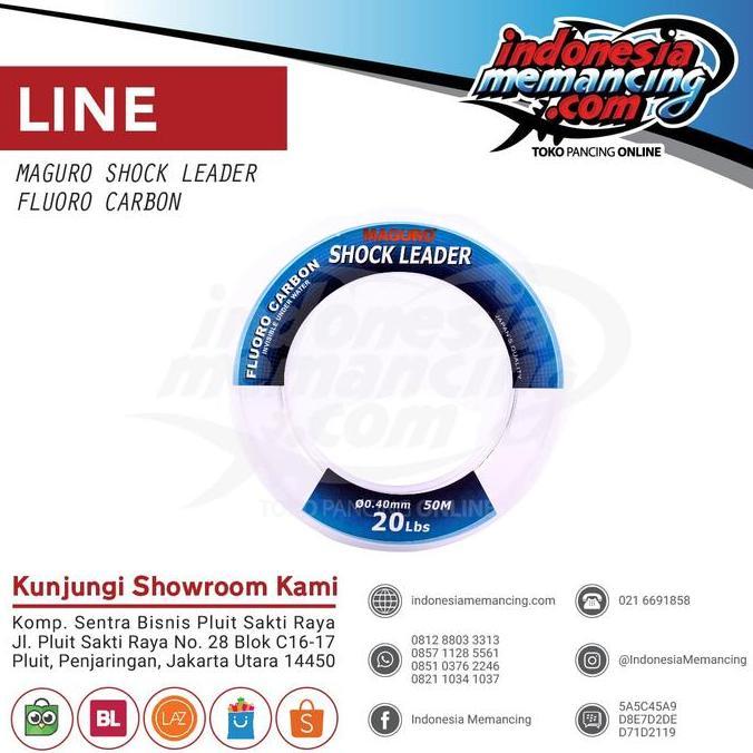 Senar Maguro Fluro Carbon Shock Leader 50M - 20Lb