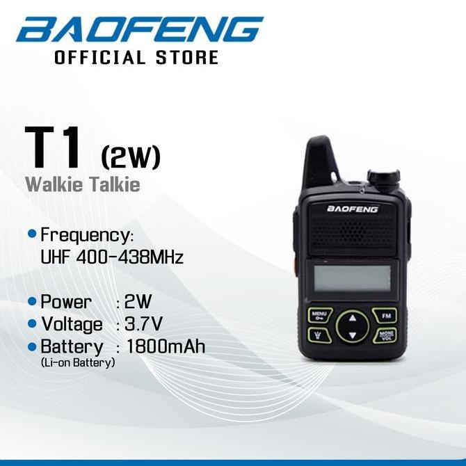 Murah Baofeng Bf-T1 (2W) Walkie Talkie Ht - Baofeng Indonesia