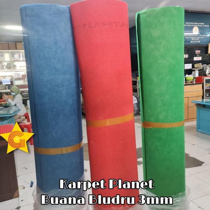 * KARPET BLUDRU POLOS PLANET SUPER BUANA 1 ROLL 2X30M 3MM ''