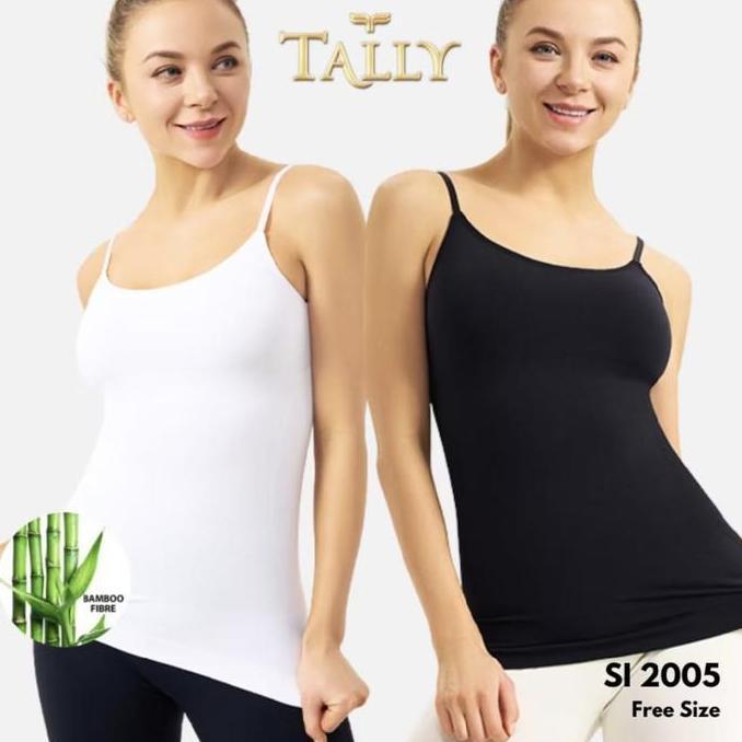 TALLY Singlet Wanita Katun MODAL 2005 Fit to L-XL Nyaman di Pakai Stretch Cewek Cantik Bahan Lenzing