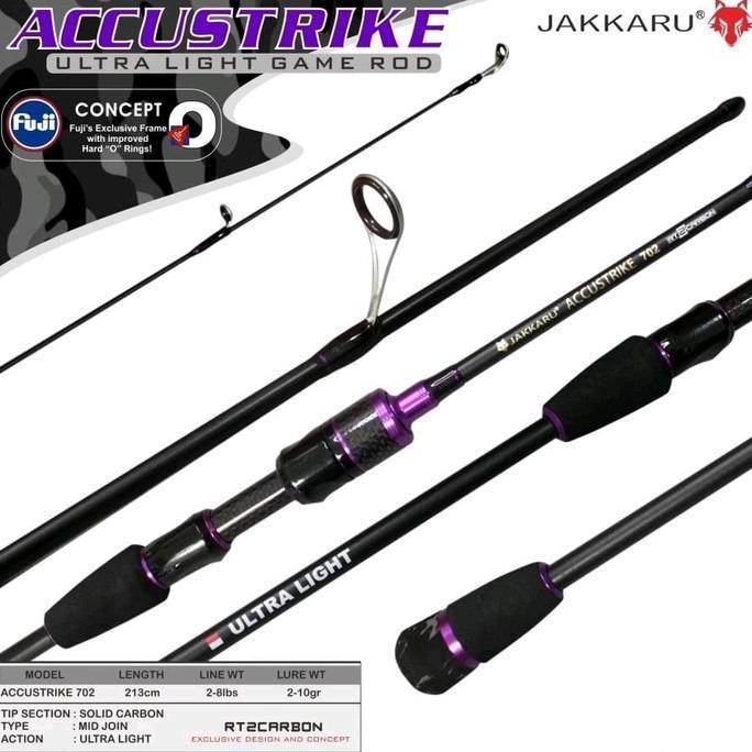 New joran UL jakkaru accustrike 702 UL SOLID CARBON RING FUJI