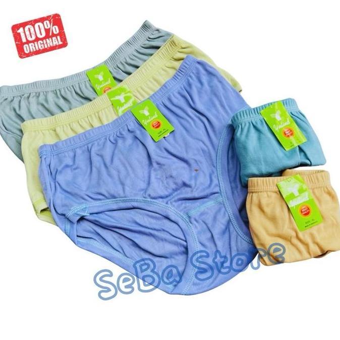 6Pcs CD WANITA YUTIND KAOS JUMBO/ CELANA DALAM YUTIND JUMBO BAHAN KAOS KARET LEBAR MODEL MAXI Tebal 