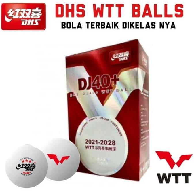 Bola Tenis Meja 3 bintang DHS WTT baru Original 100 persen