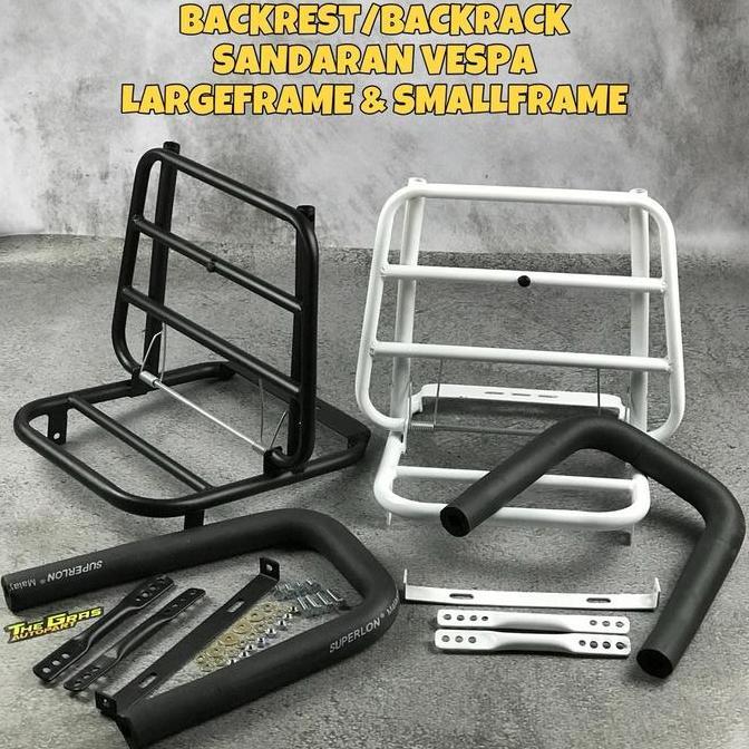 Backrack Backrest Vespa Px Super Excel Sprint Pts Vbb Backrack Senderan Vespa Baut Besi
