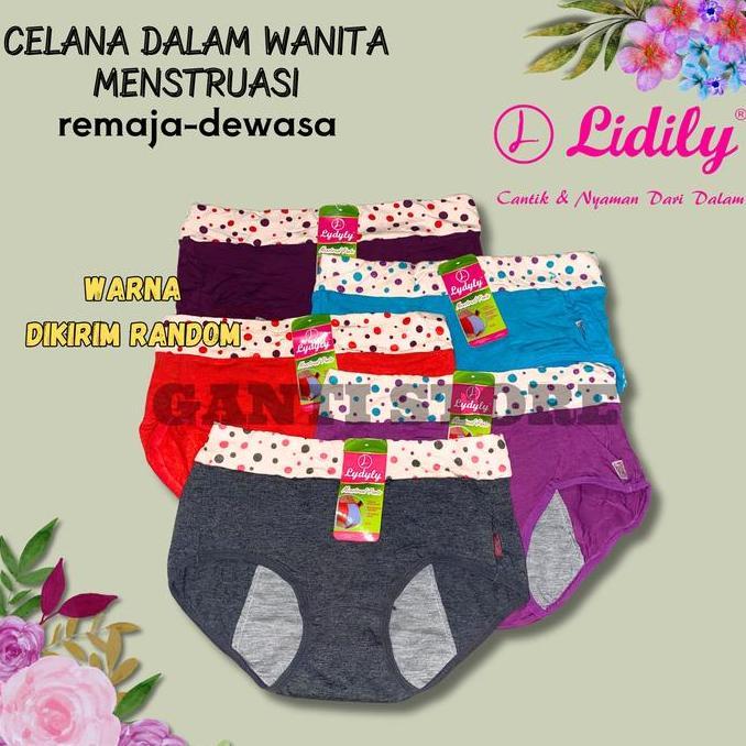 Celana Dalam Menstruasi Lydyly Anti Tembus CD Mens Paket Hemat Underwear Wanita Remaja Dewasa Period