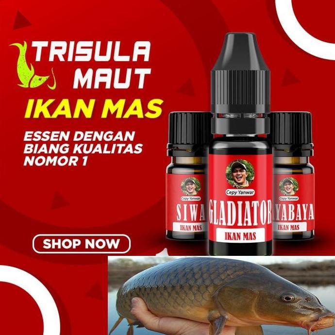 ESSEN IKAN MAS BABON TRISULA MAUT PAKET UMPAN PANCING HARIAN, GALATAMA
