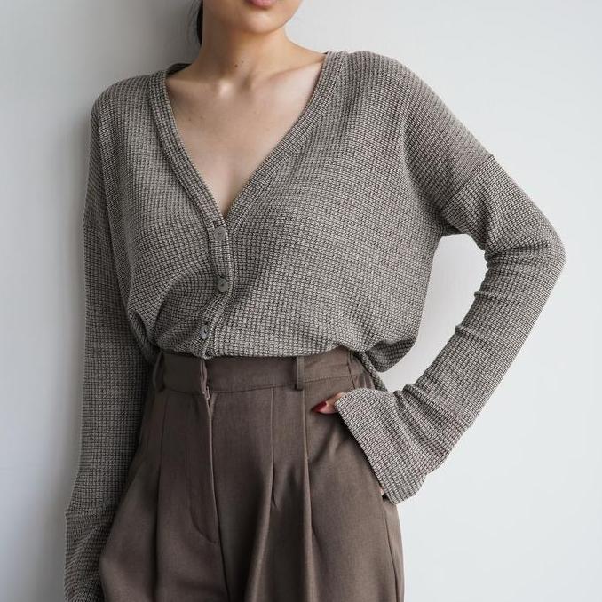 Ginfinik- Yeona - Seoul Knit Set | Knit Cardigan