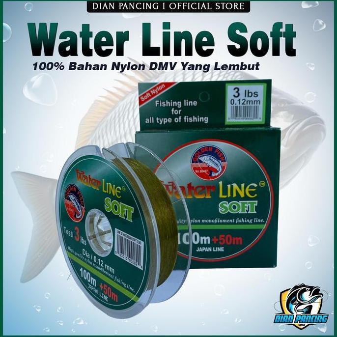 SENAR PANCING WATER LINE SOFT GOLDEN FISH 100+50M NYLON MONOFILAMENT