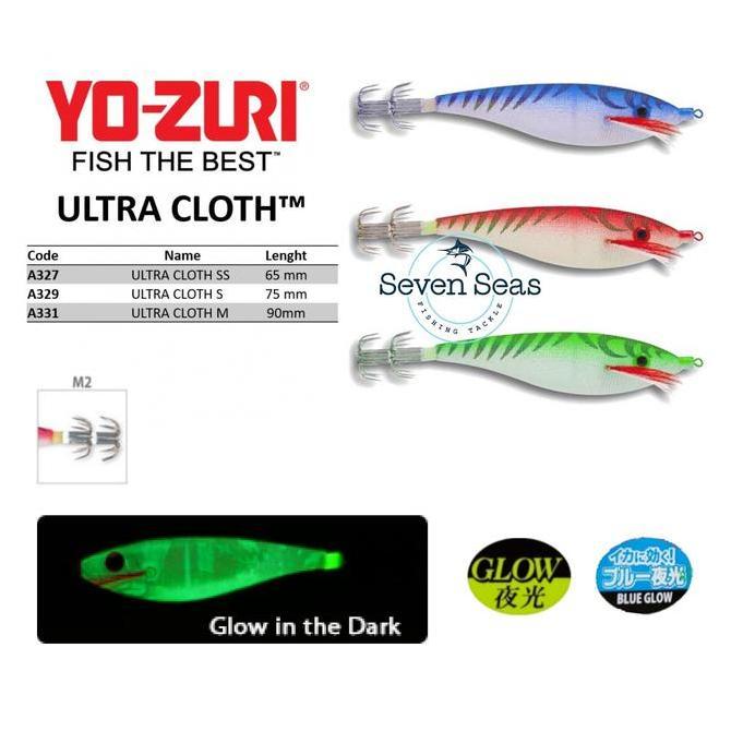 Yo-zuri Yozuri Squid Jig Ultra Cloth S SS M GID Egi Umpan Cumi Sotong