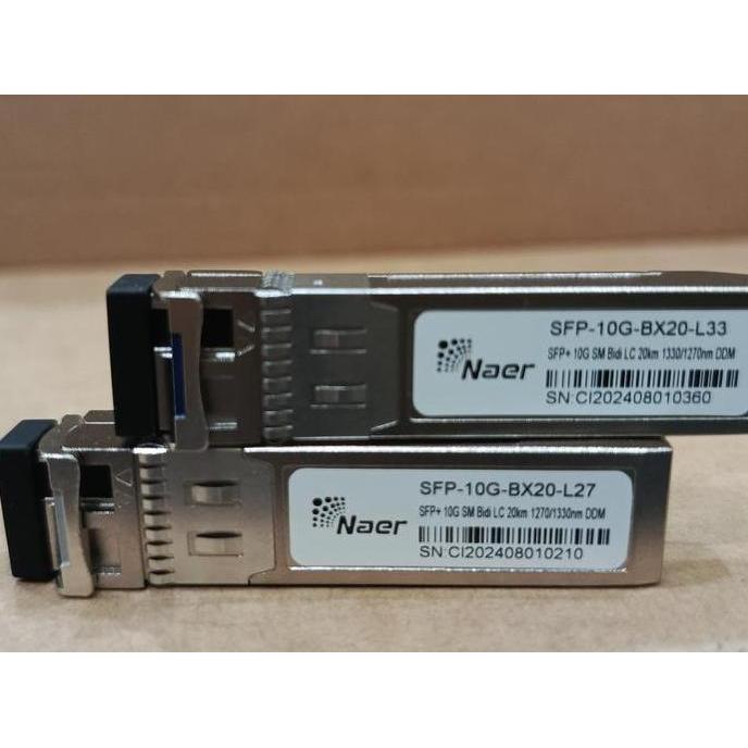 NAERFIBER SFP+ Transcelver SFP 10G BD SM 20km Compatible Mikrotik FO