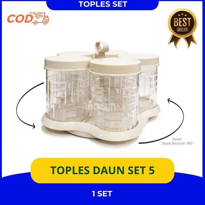 tople set  garasu 1000 mili isi  toples keler lebaran untuk tempat sajian permen kue snak bonus namp