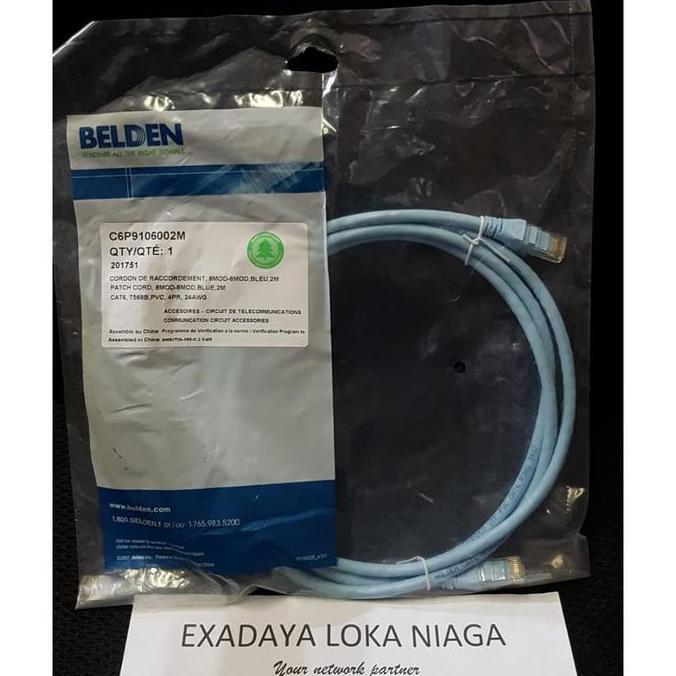 DR368 >> Belden patch cord Cat6 / Patchcord utp cat 6 2meter 2m C6P9106002M