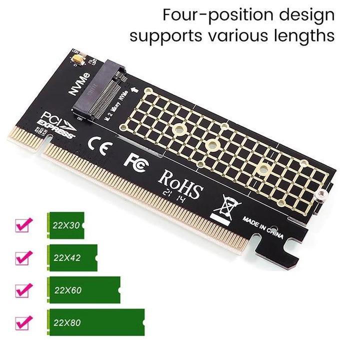 DI120 >> ADAPTER SSD M.2 NVME TO PCIE X16 M2 NVME TO PCIEX16 TO M.2 M KEY NVME PCIE KONVERTER FULL S