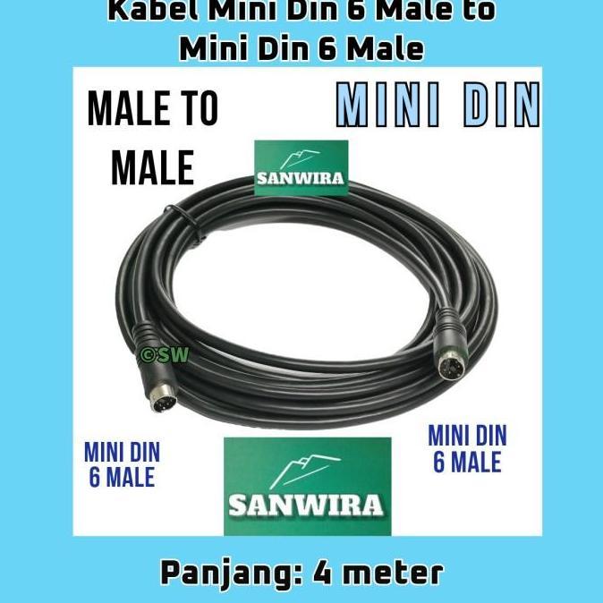 BEBAS ONGKIR - Kabel PS/2 Mini Din 6 pin Male to Mini Din 6 pin Male