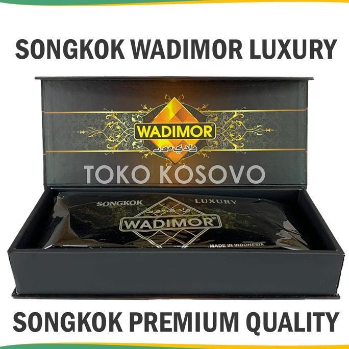 GROSIR (10 Pcs) Songkok Premium WADIMOR LUXURY Tinggi 9 ORIGINAL Peci Solat Hitam Mewah Pria Dewasa 