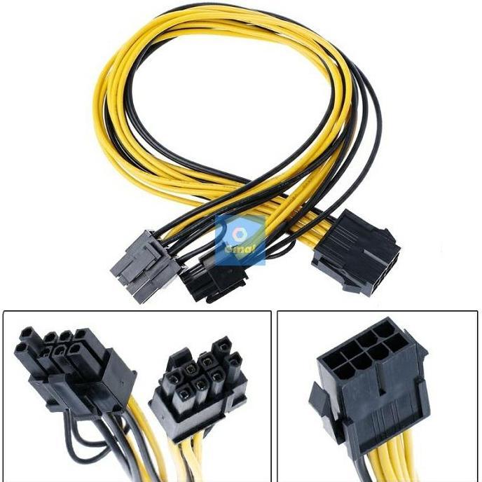 Wizard- Kabel Atx 8Pin Female To Dual 8Pin 6+2 Female Vga Psu Power Pcie