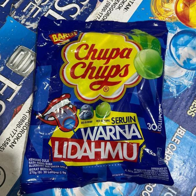 Fooding- Permen Chupa Chups Lollipop 1 Toples 30 Pcs Lolipop Cola Stroberi