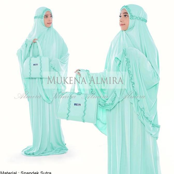 Mukena Polos Telekung Prayer set Sajadah Ukuran Dewasa Spandek Sutra